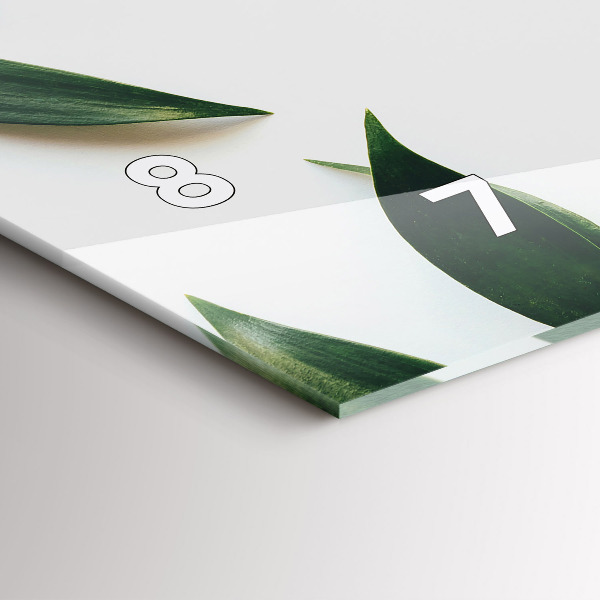 Horloge rectangulaire horizontale Cadre de feuille