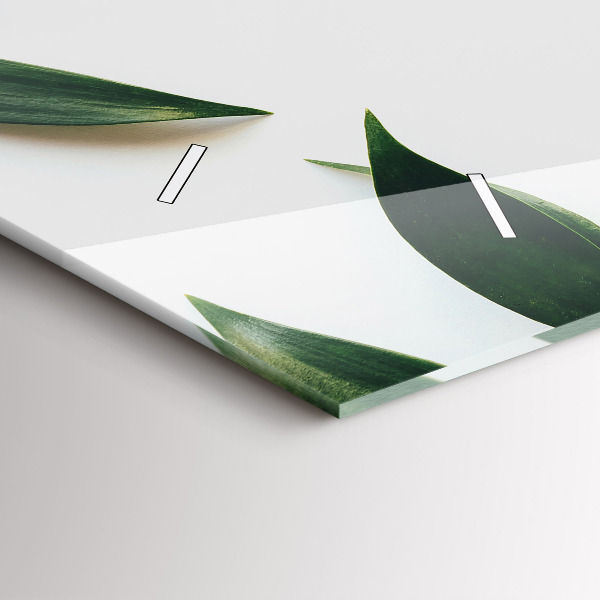 Horloge rectangulaire horizontale Cadre de feuille