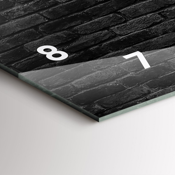 Horloge rectangulaire horizontale Mur de briques sombres