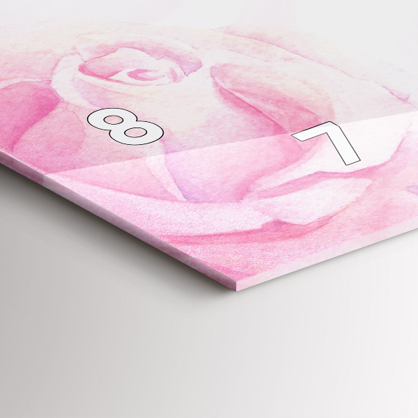 Horloge rectangulaire horizontale Roses abstraites