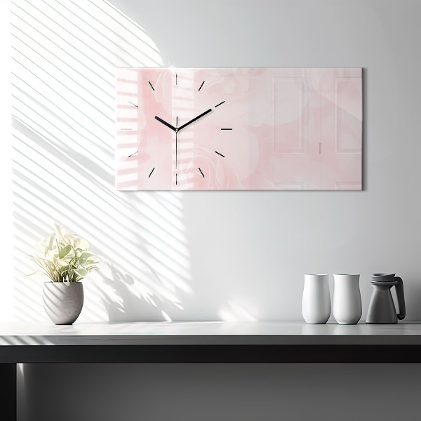 Horloge rectangulaire horizontale Roses en fleurs