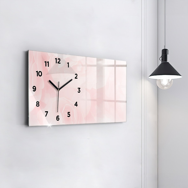 Horloge rectangulaire horizontale Roses en fleurs