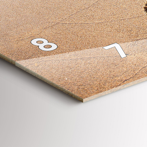 Horloge rectangulaire horizontale Citation sur la plage