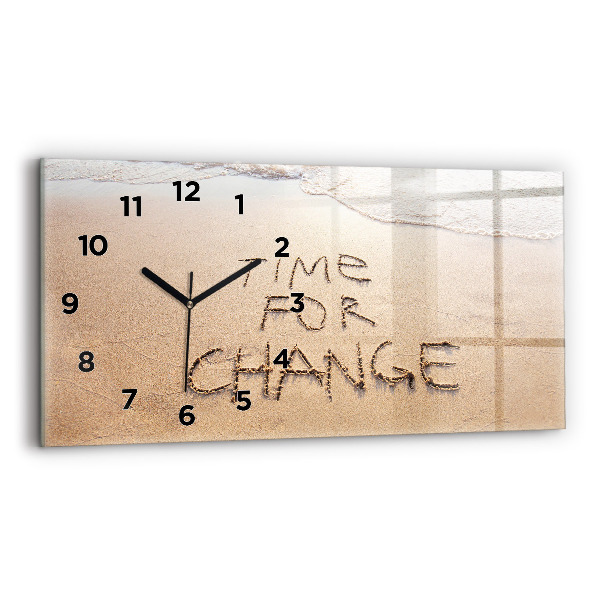 Horloge rectangulaire horizontale Citation sur la plage