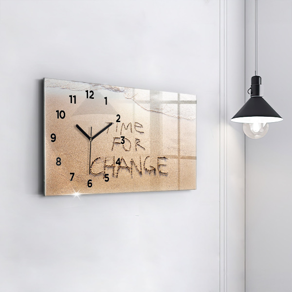 Horloge rectangulaire horizontale Citation sur la plage