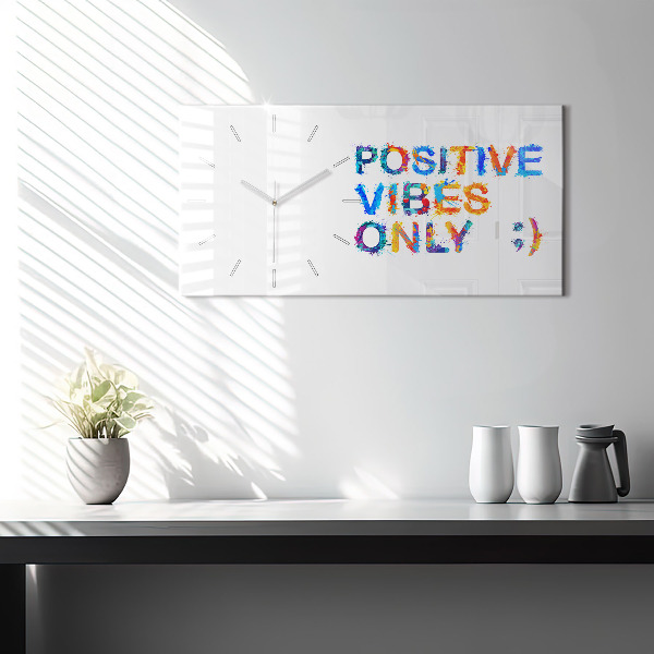 Horloge rectangulaire horizontale Citation positive