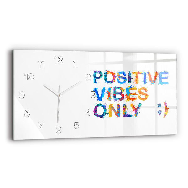 Horloge rectangulaire horizontale Citation positive