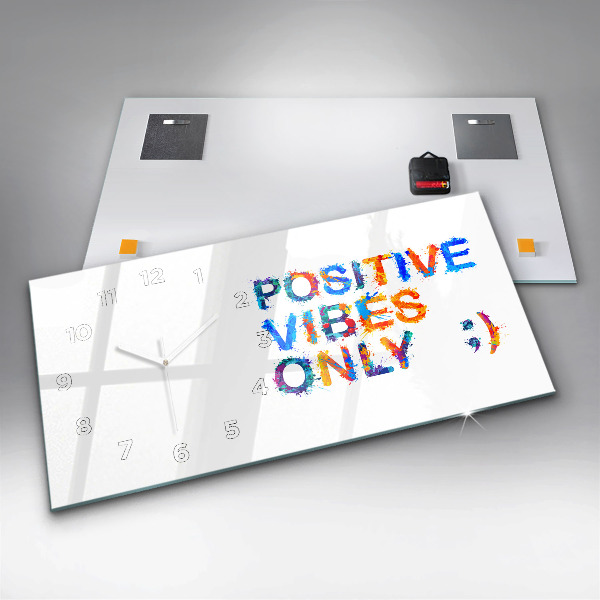 Horloge rectangulaire horizontale Citation positive