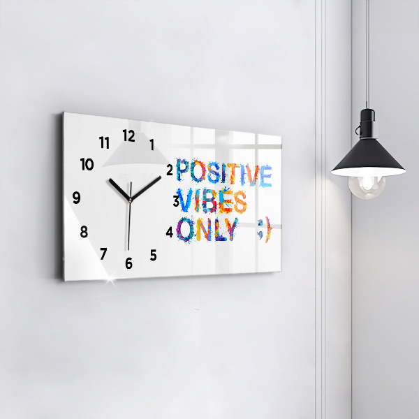 Horloge rectangulaire horizontale Citation positive