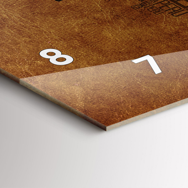 Horloge rectangulaire horizontale Carte des noms de pays