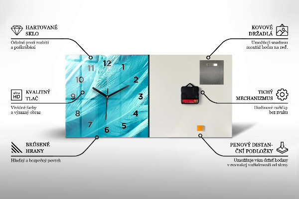 Horloge rectangulaire horizontale Carte des noms de pays