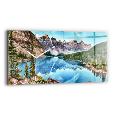 Horloge rectangulaire horizontale Paysage de montagne