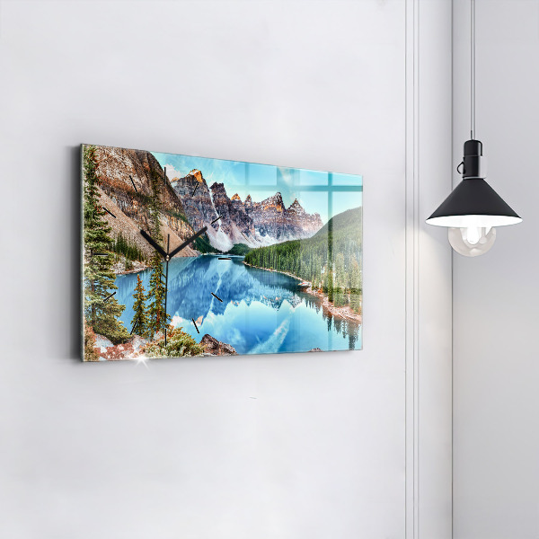 Horloge rectangulaire horizontale Paysage de montagne