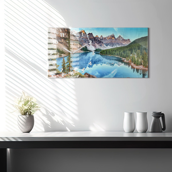 Horloge rectangulaire horizontale Paysage de montagne