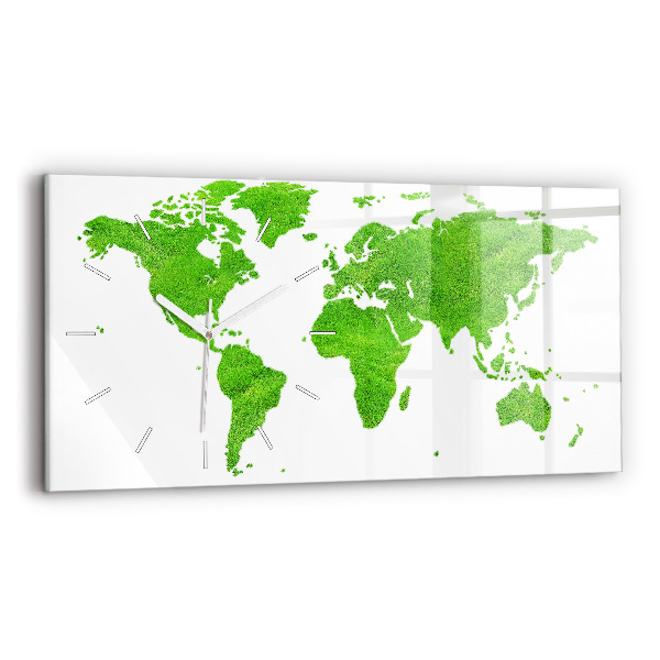 Horloge rectangulaire horizontale 'Carte de l''herbe verte'