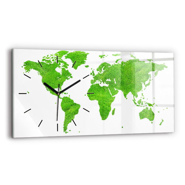 Horloge rectangulaire horizontale 'Carte de l''herbe verte'
