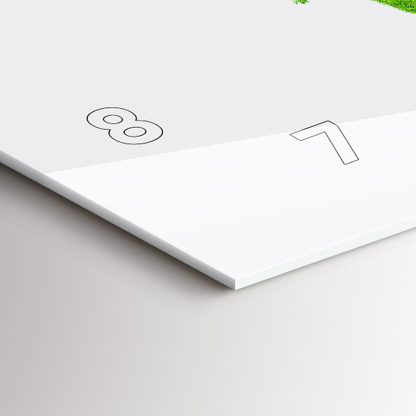 Horloge rectangulaire horizontale 'Carte de l''herbe verte'