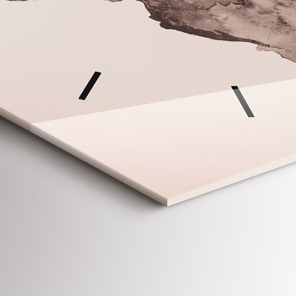 Horloge rectangulaire horizontale 'Carte du monde à l''aquarelle'