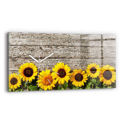 Horloge rectangulaire horizontale Tournesols
