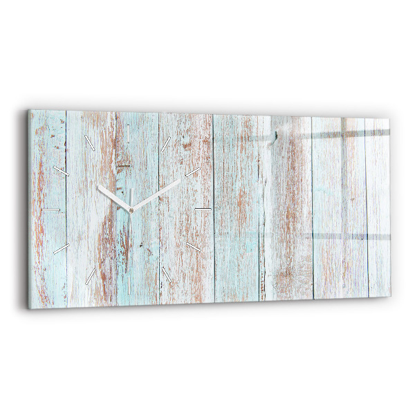 Horloge rectangulaire horizontale Bois pastel
