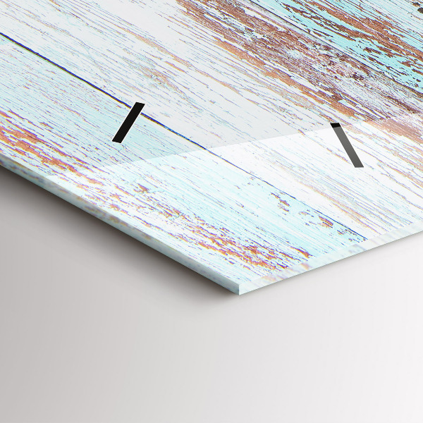 Horloge rectangulaire horizontale Bois pastel