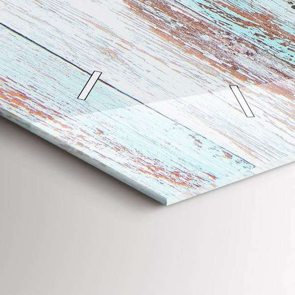 Horloge rectangulaire horizontale Bois pastel