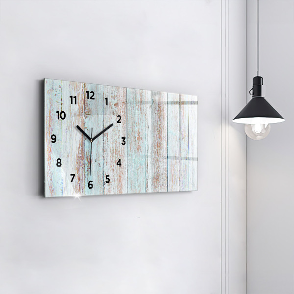 Horloge rectangulaire horizontale Bois pastel