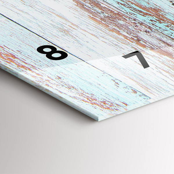 Horloge rectangulaire horizontale Bois pastel