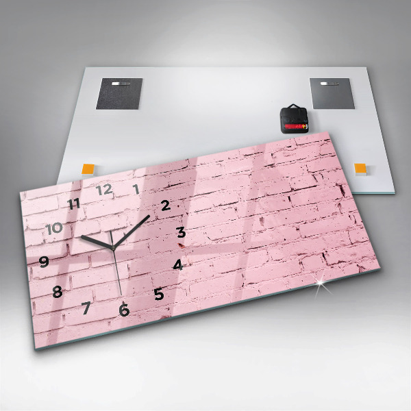 Horloge rectangulaire horizontale Mur de briques