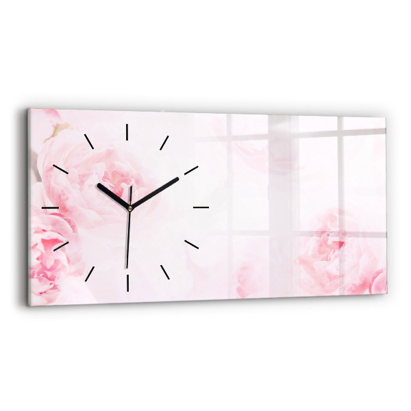 Horloge rectangulaire horizontale Fleurs en fleurs