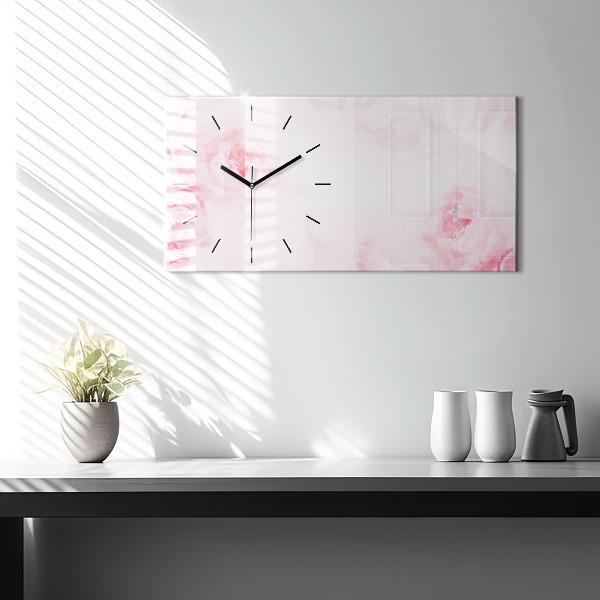 Horloge rectangulaire horizontale Fleurs en fleurs