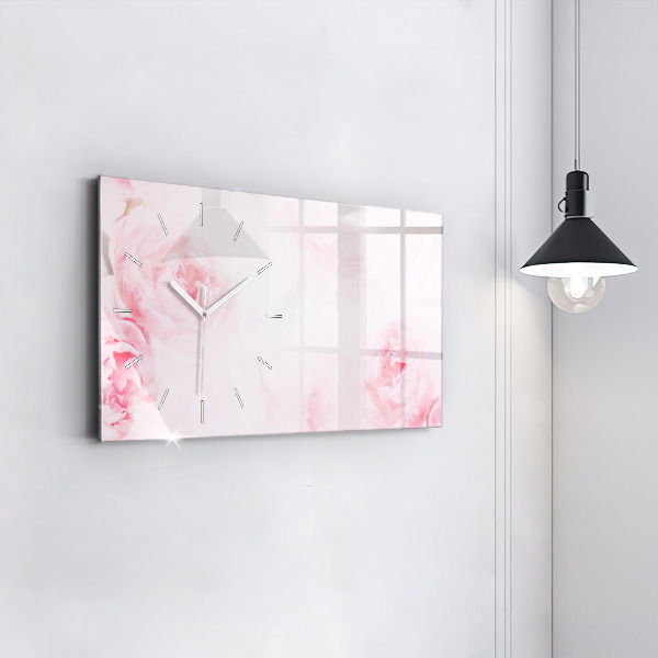Horloge rectangulaire horizontale Fleurs en fleurs