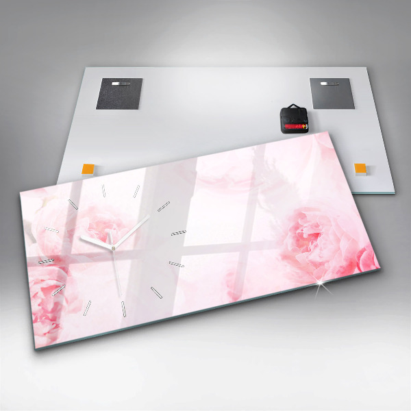 Horloge rectangulaire horizontale Fleurs en fleurs