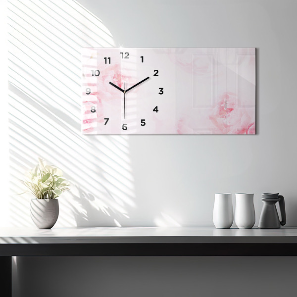 Horloge rectangulaire horizontale Fleurs en fleurs