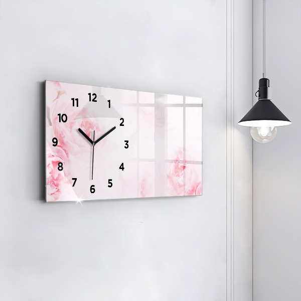 Horloge rectangulaire horizontale Fleurs en fleurs