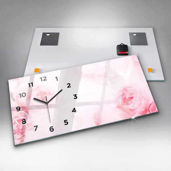 Horloge rectangulaire horizontale Fleurs en fleurs