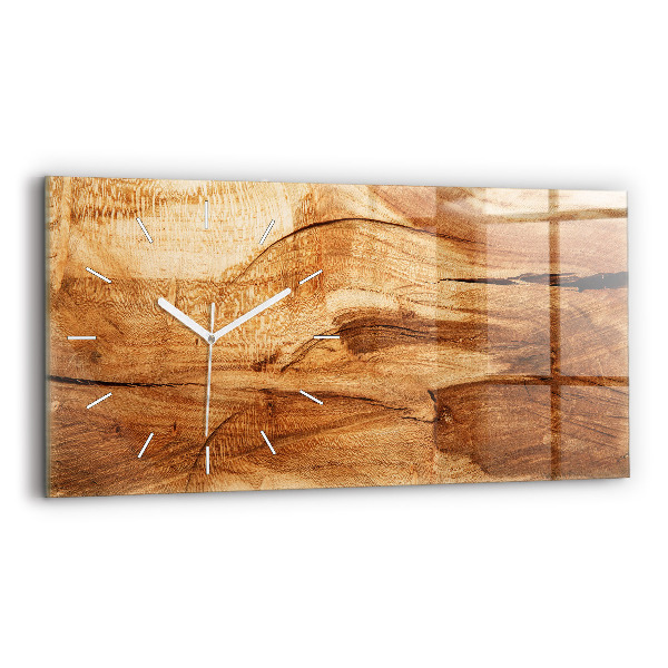 Horloge rectangulaire horizontale Texture du bois