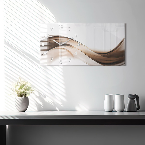 Horloge rectangulaire horizontale 'Ligne d''abstraction'