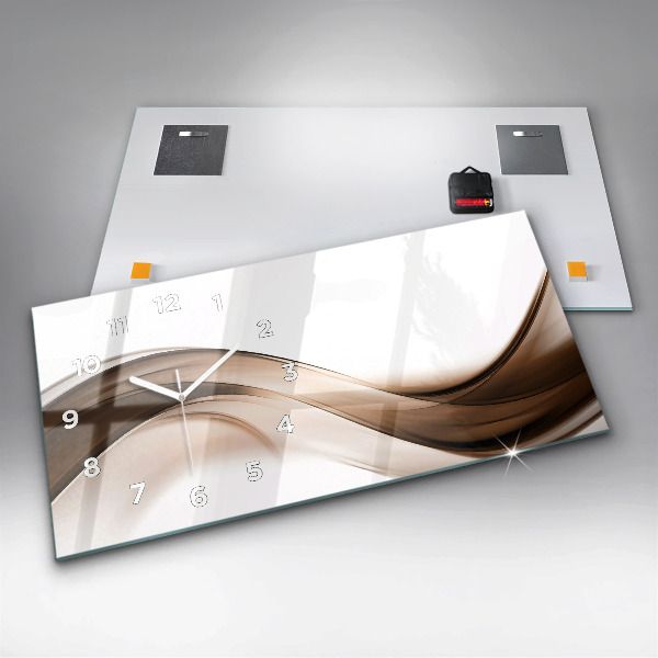 Horloge rectangulaire horizontale 'Ligne d''abstraction'