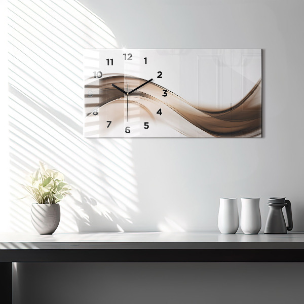 Horloge rectangulaire horizontale 'Ligne d''abstraction'