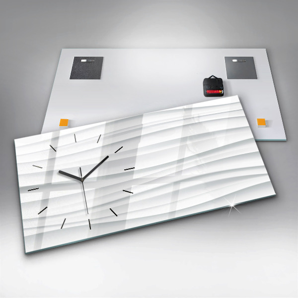 Horloge rectangulaire horizontale Texture des vagues