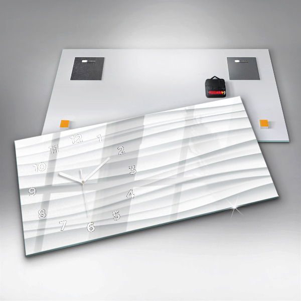 Horloge rectangulaire horizontale Texture des vagues