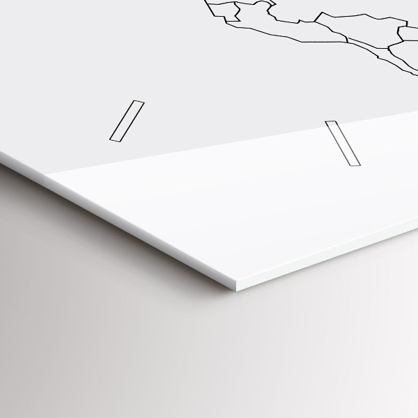 Horloge rectangulaire horizontale Carte du monde