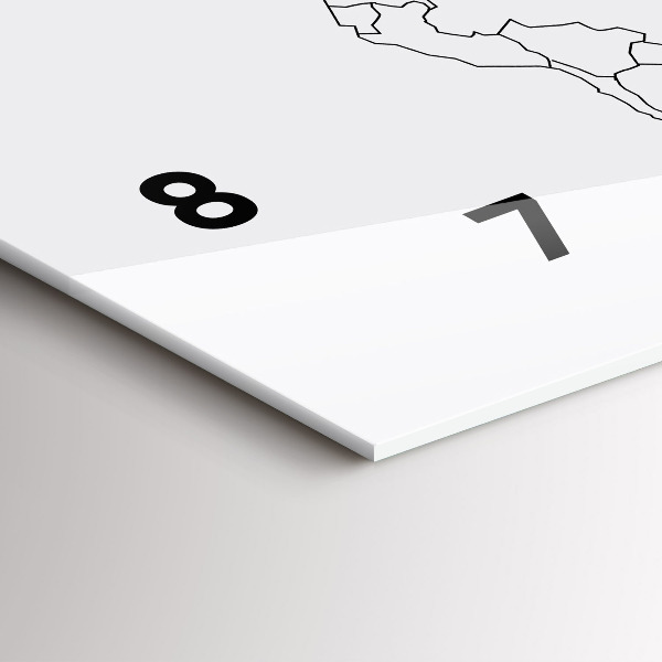 Horloge rectangulaire horizontale Carte du monde