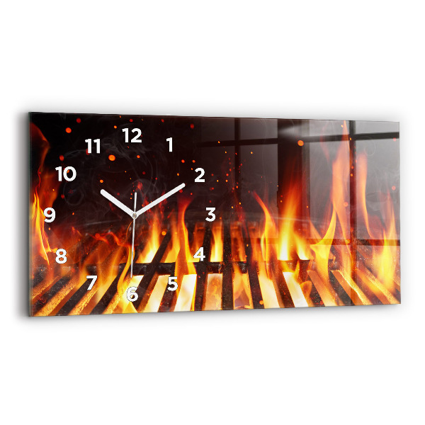 Horloge rectangulaire horizontale Gril