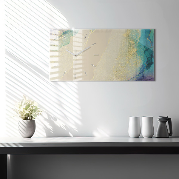 Horloge murale horizontale Abstraction élégante