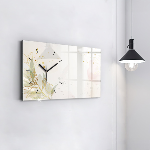 Horloge murale horizontale Abstraction pastel