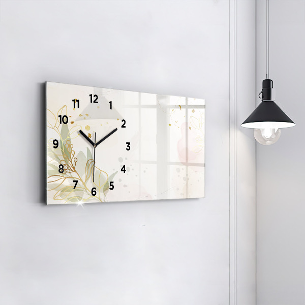 Horloge murale horizontale Abstraction pastel