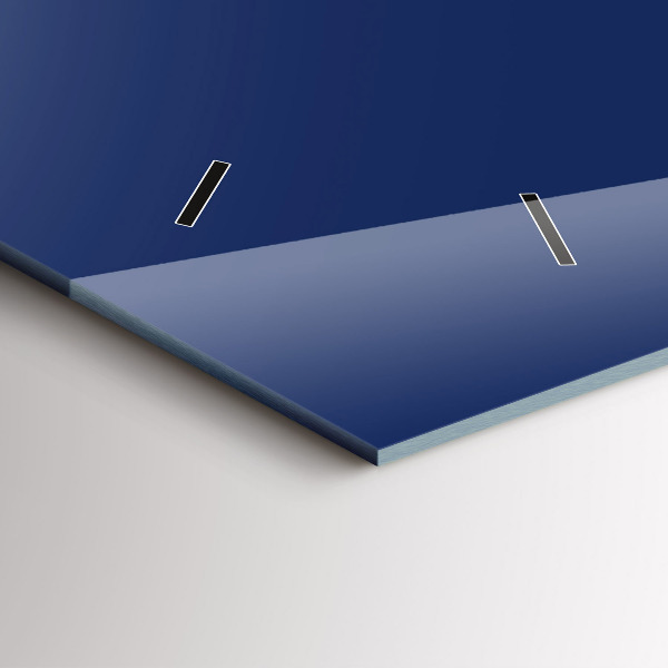 Horloge murale horizontale Couleur bleu marine