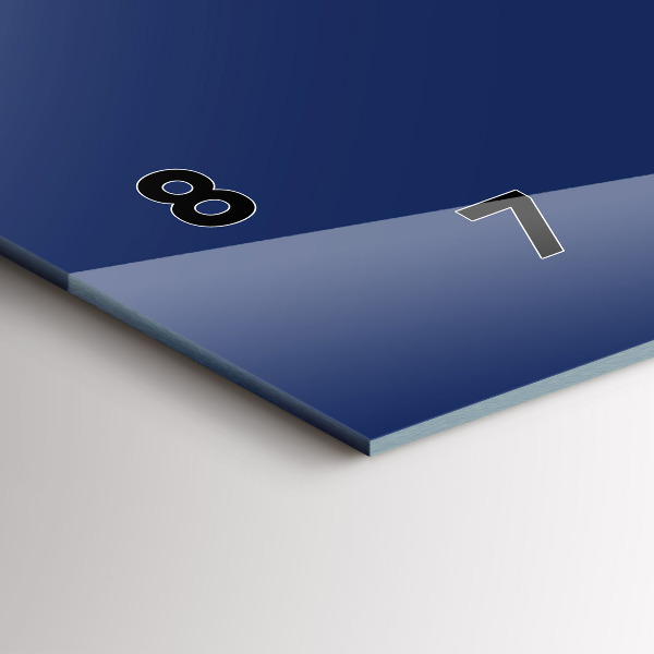 Horloge murale horizontale Couleur bleu marine